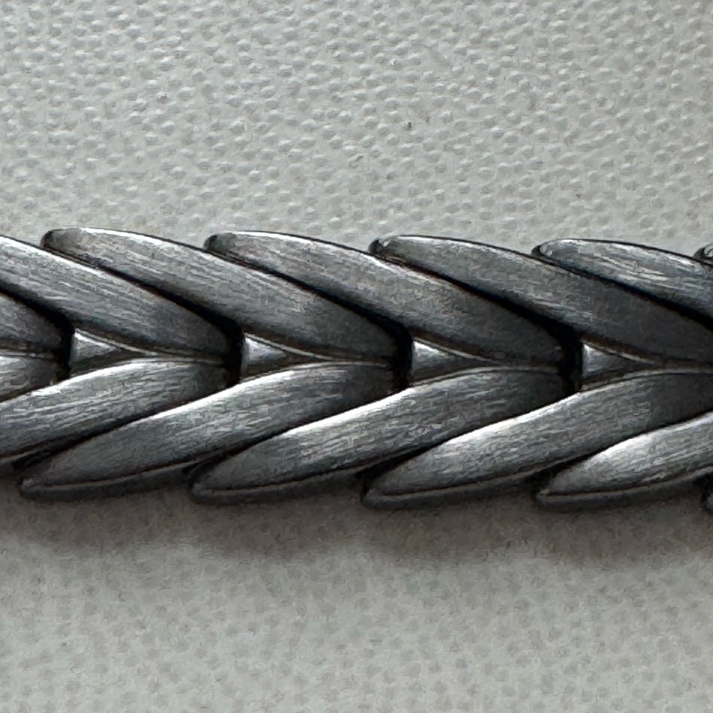 John Hardy Blackened Silver Modern Chain Link Bracelet Pave Diamond Clasp - Picture 5 of 10